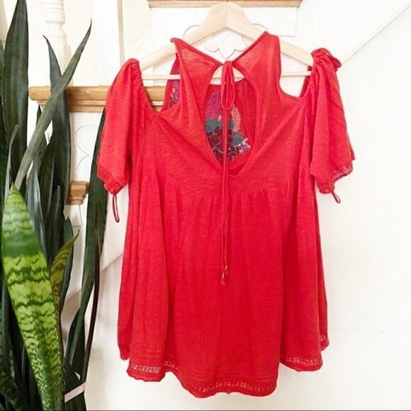 Free People Fast Times Cold Shoulder Top sz XS - Picture 8 of 8